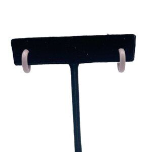 Dainty Light Pink Mini Hoop Earrings Child 1/2 inch